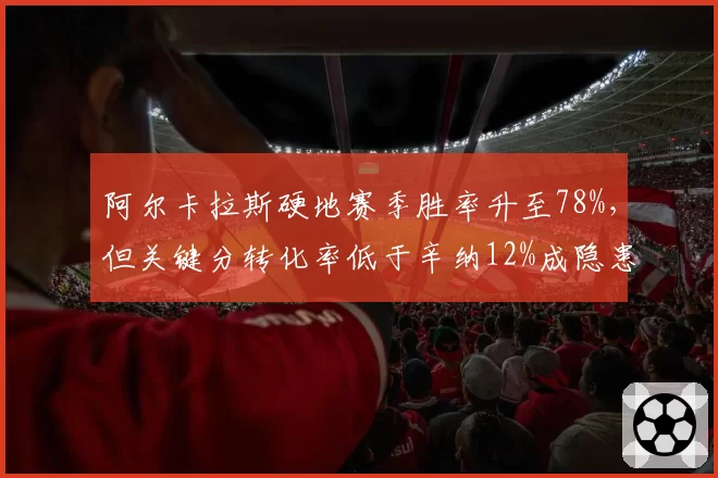 阿尔卡拉斯硬地赛季胜率升至78%，但关键分转化率低于辛纳12%成隐患